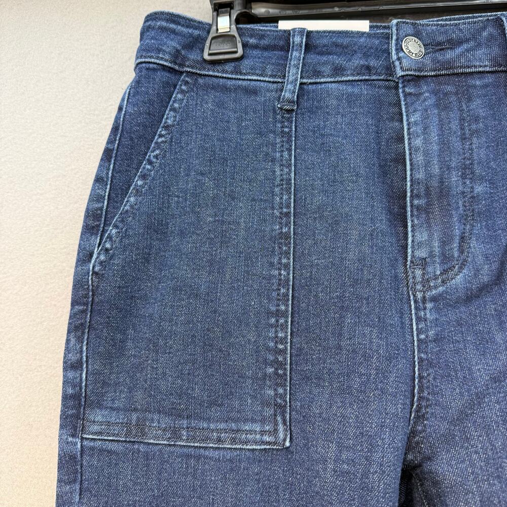 Judy Blue Jeans Women's 5/27 Dark Blue Uptown Funk Patch Pocket Flare NWT - Picture 4 of 15